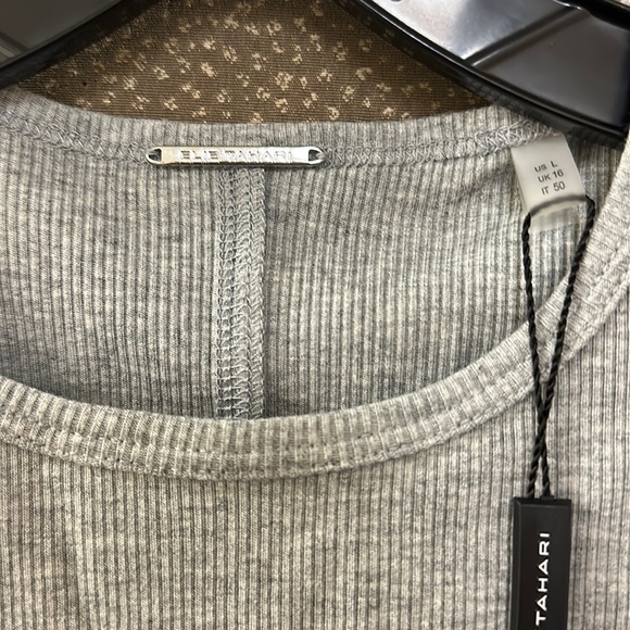 🔥🔥🔥NWT Elie Tahari Cotton Ribbed T Shirt Top - Picture 3 of 6